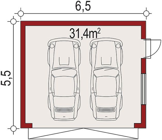 Parter projektu APG 9 garaż