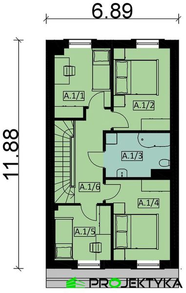 Piętro 1 projektu KA104 S