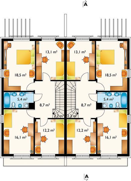Piętro 1 projektu Iryda Duolit (1678)