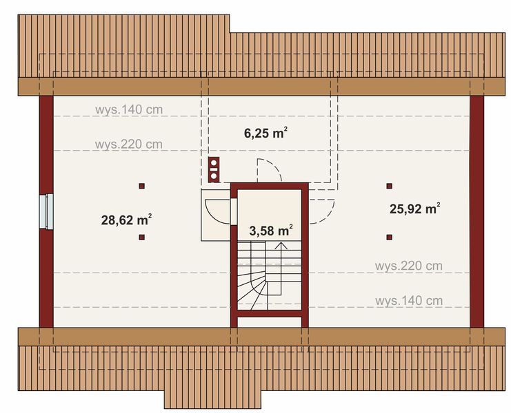 Poddasze projektu Domena 128 C