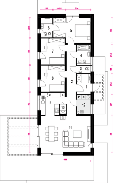 Parter projektu Natan bez garażu [B]