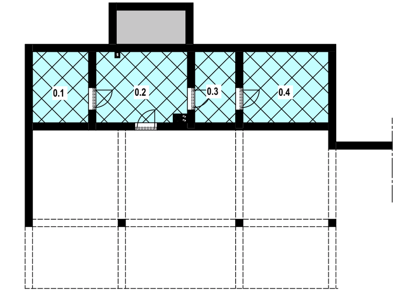 Piwnica projektu A-151 Dom świerkowa z bali