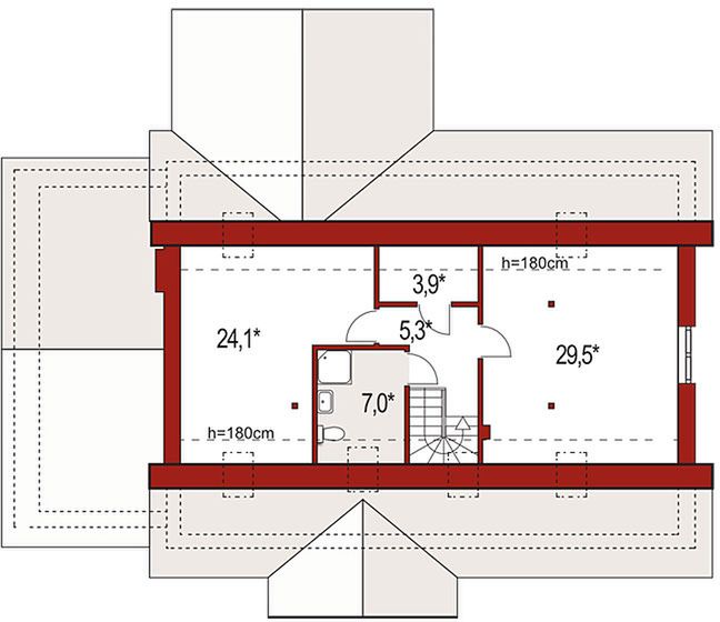 Poddasze projektu Anita Nova A Plus