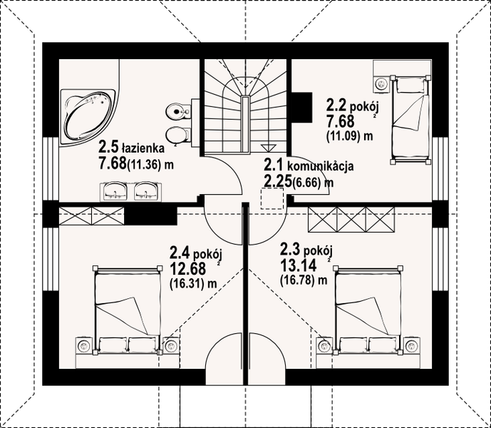 Poddasze projektu Jaworzynka dw 15