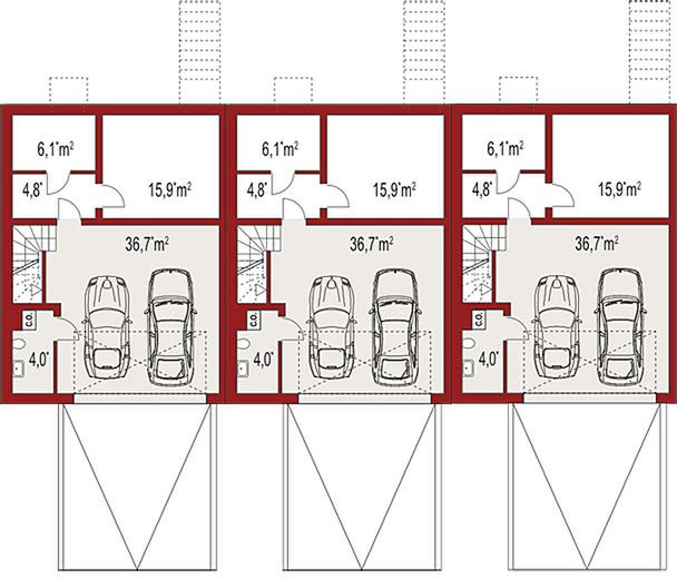 Piwnica projektu Ania 3 segmenty