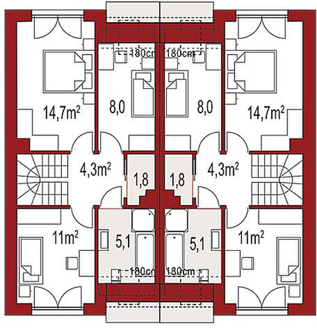 Poddasze projektu Iskra bliźniak A