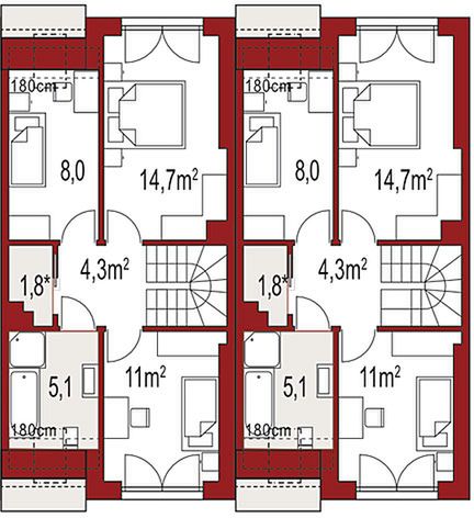 Poddasze projektu Iskra bliźniak B
