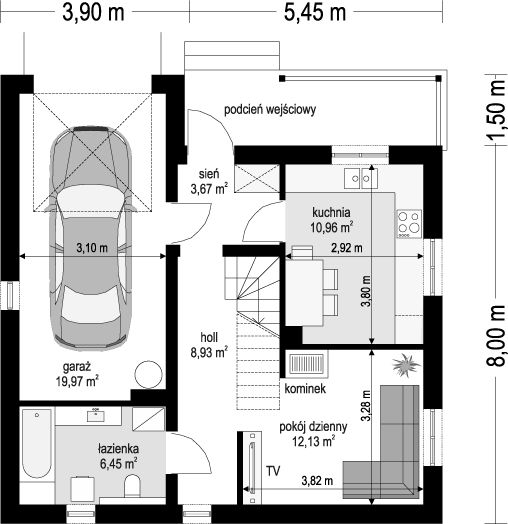 Parter projektu Sosenka 5 wariant B