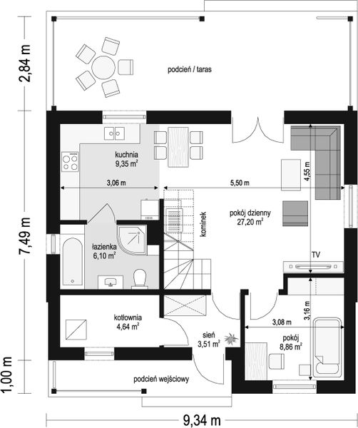 Parter projektu Sosenka 5 wariant C