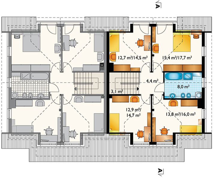 Poddasze projektu Lila Rex Duo (1684)
