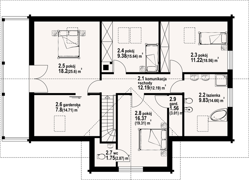 Poddasze projektu Chmielów dws 17
