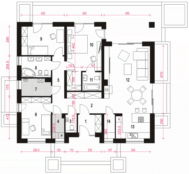 Parter projektu Klara bez garażu [B]