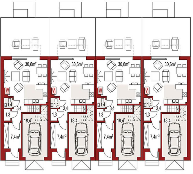 Parter projektu Diana 2 zestaw 4 segmenty