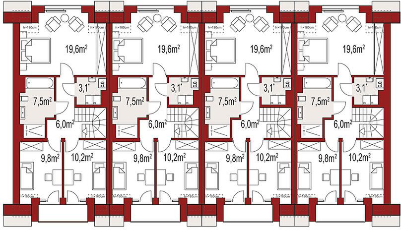 Poddasze projektu Diana 2 zestaw 4 segmenty
