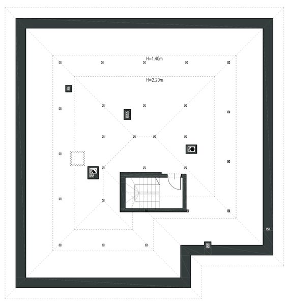 Poddasze projektu Dostępny D45 wariant III