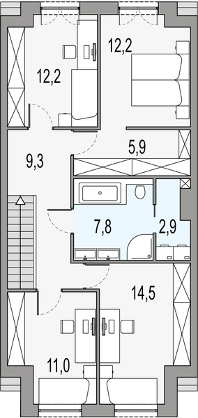 Poddasze projektu Melodia b - segment s