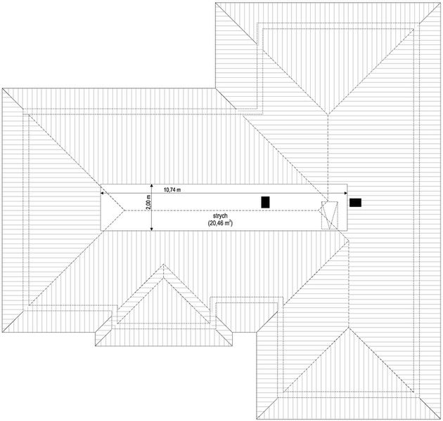 Poddasze projektu Willa Parterowa 2 wariant D