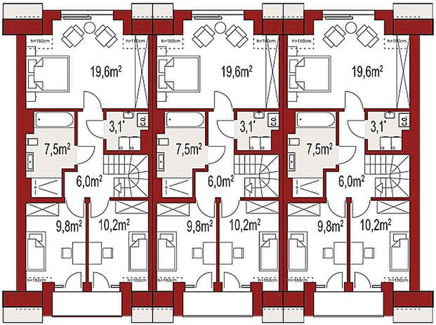 Poddasze projektu Diana 2 zestaw 3 segmenty