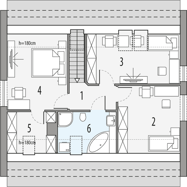 Poddasze projektu Tina a eko