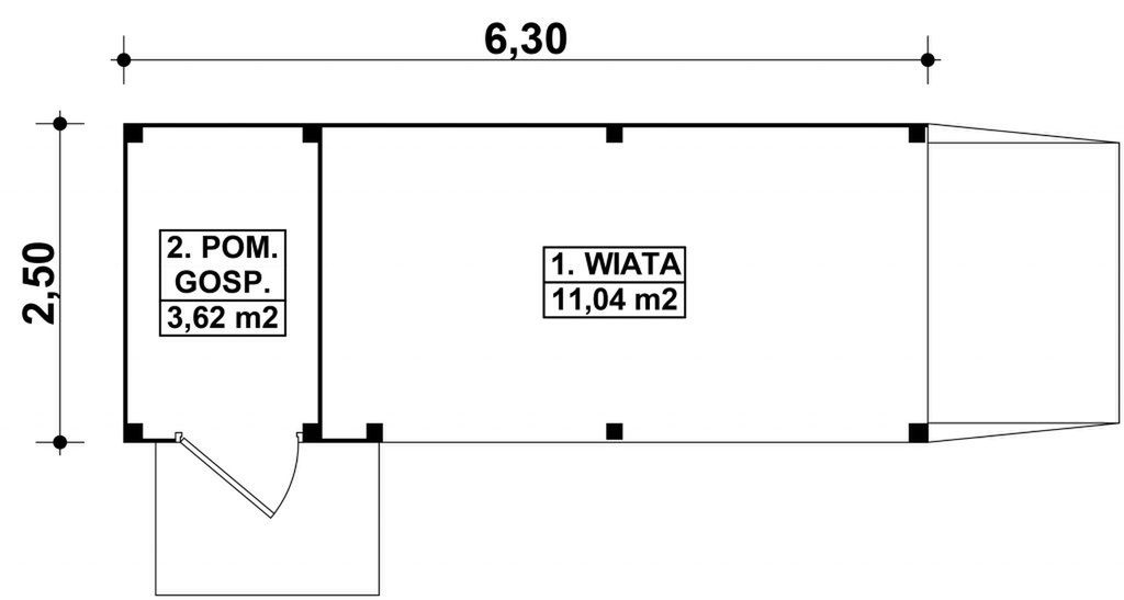 Parter projektu G381 - Wiata drewniana
