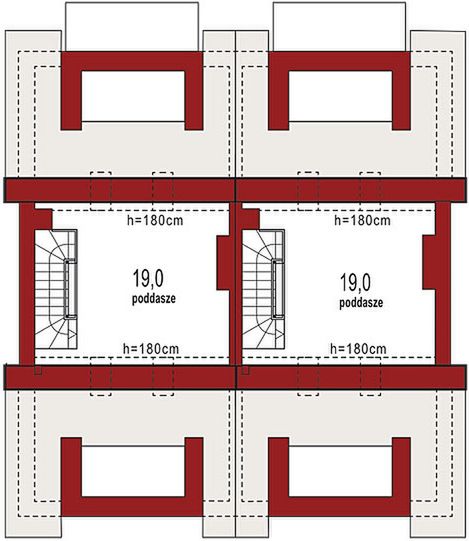 Poddasze projektu Diana B bliźniak
