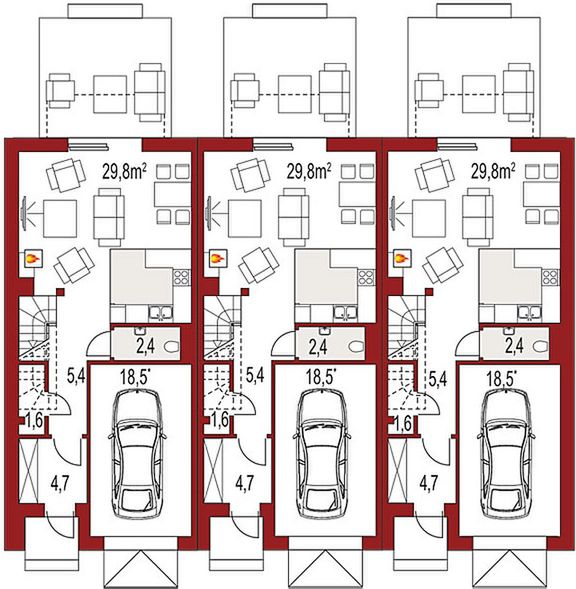 Parter projektu Diana B zestaw 3 segmenty