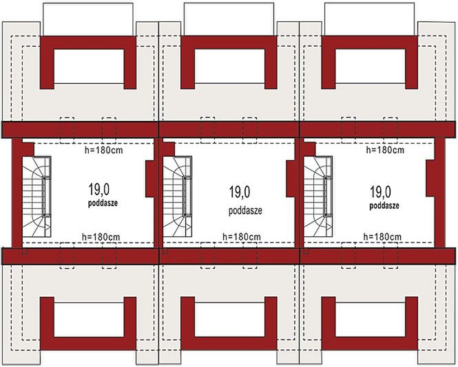 Poddasze projektu Diana B zestaw 3 segmenty