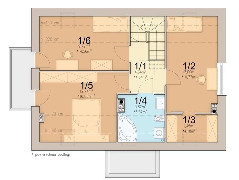 Poddasze projektu Bueno