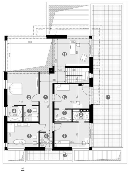 Piętro 1 projektu HomeKoncept 83