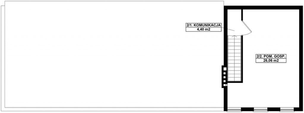 Piętro 1 projektu G387 - Budynek garażowo - gospodarczy