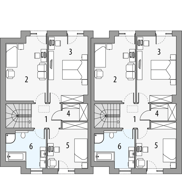 Poddasze projektu Oskar 3 - bliźniak LP