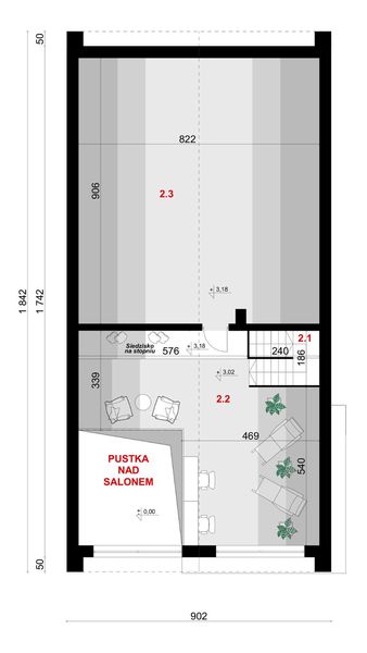 Poddasze projektu Sej-pro 058 energo