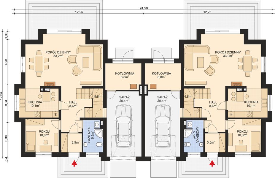 Parter projektu APS 192 dwulokalowy