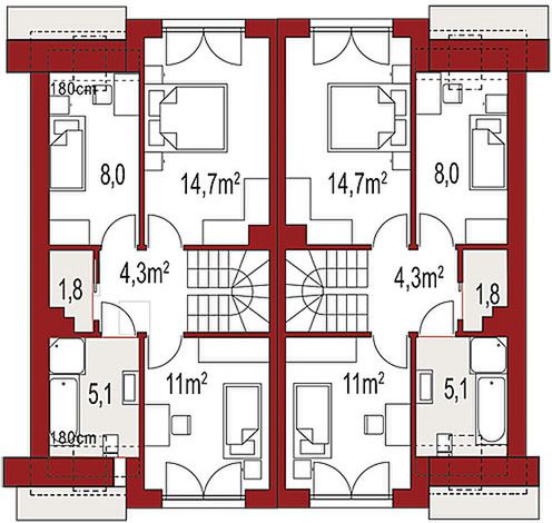 Poddasze projektu Iskra bliźniak C