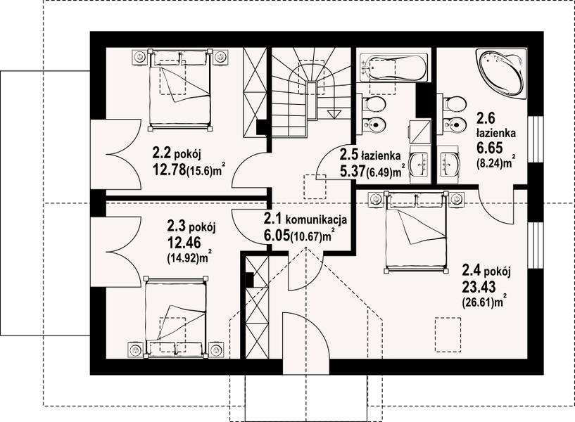 Poddasze projektu Miastko 1mg