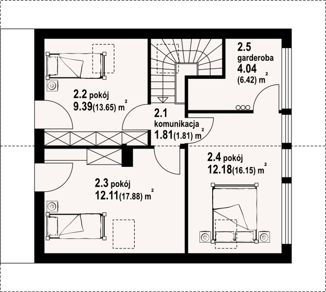 Poddasze projektu Świdnica mała dws 6