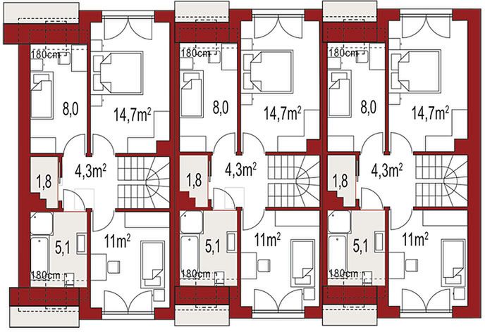 Poddasze projektu Iskra zestaw 3 segmenty