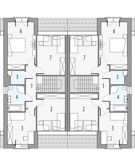 Poddasze projektu Merida - bliźniak PLP