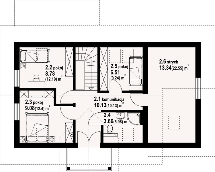 Poddasze projektu Zawoja dw 63