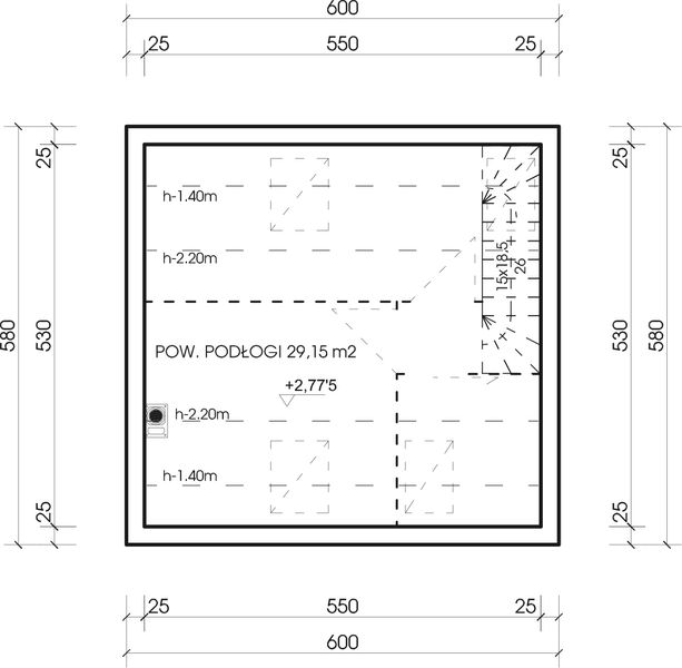 Poddasze projektu Mini-mini 4 S