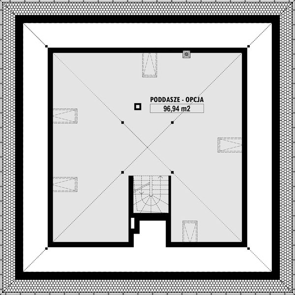 Poddasze projektu E-230a