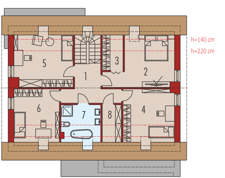 Poddasze projektu Zuzanna G2 energo