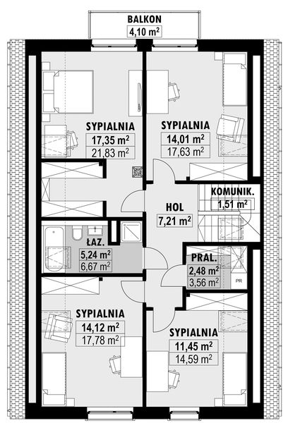 Poddasze projektu E-258