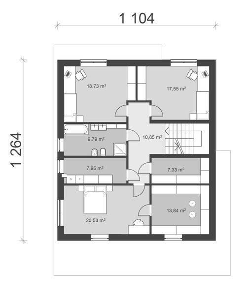 Piętro 1 projektu uA147