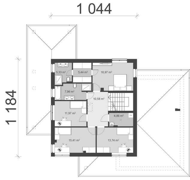 Piętro 1 projektu uA159v1