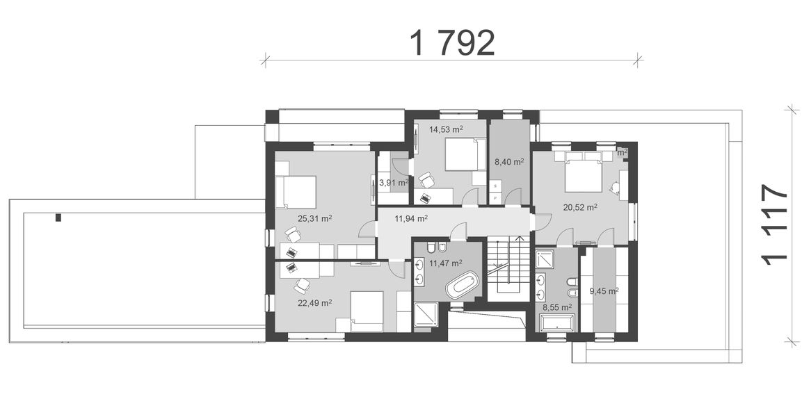 Piętro 1 projektu uA82v1