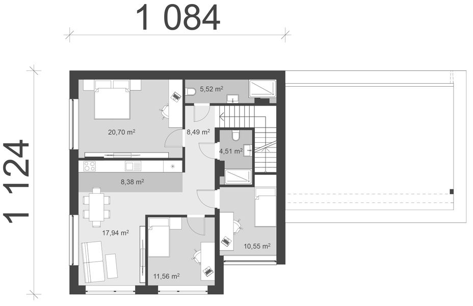 Piętro 1 projektu uA165