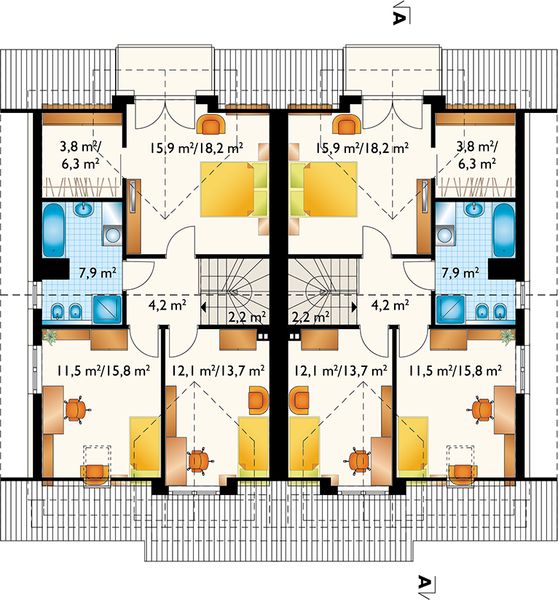 Poddasze projektu Ariel Duolit (1703)