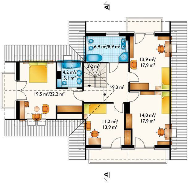 Poddasze projektu Jelonek Rex (1702)