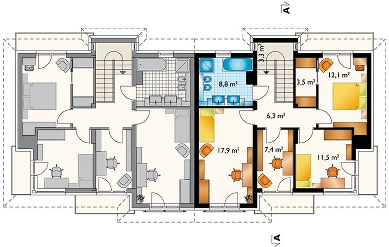 Piętro 1 projektu Monika Duo (1697)